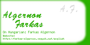 algernon farkas business card